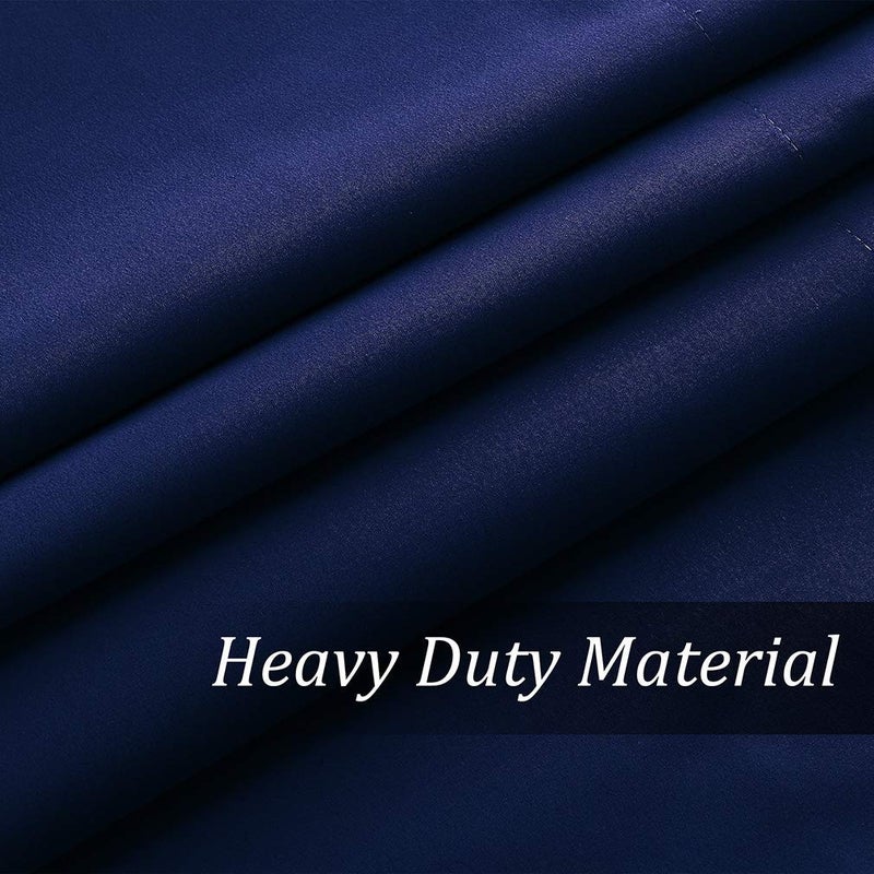 Valea Home Blackout Tiers Curtain for Small Window Rod Pocket Kitchen Curtains Room Darkening Short Curtains for Bedroom, Navy Blue, 30 inch x 36 inch, 2 Panels - Image 5